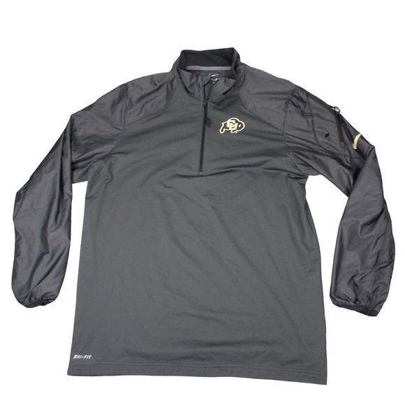 Nike Colorado Buffs Windbreaker Mens Large Gray Quarter Zip‎ Long Sleeve - Picture 2 of 13